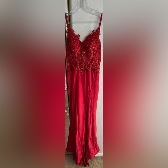 I’m selling a red cherry prom dress from dressed in time! Size is a 00. - Picture 1 of 6
